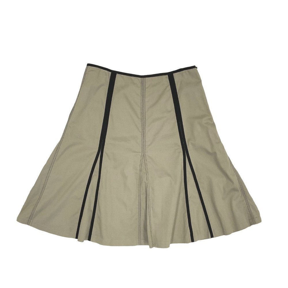Spanner Womens Tan Black A Line Skirt Womens 10